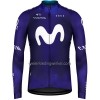 Wielershirt 2023 Movistar Team Lange Mouw Blauw